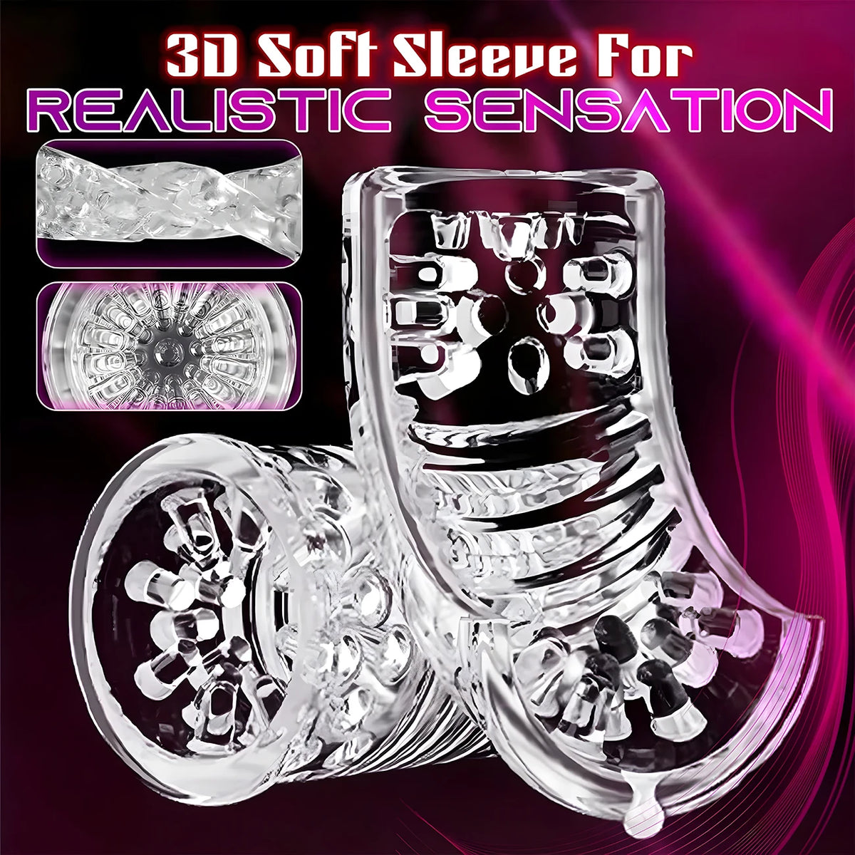Automatic Telescopic Rotation Male Masturbator Man Masturbation Cup Simulation Piston Blowjob Pocket Pussy Adult Sex Toy for Men