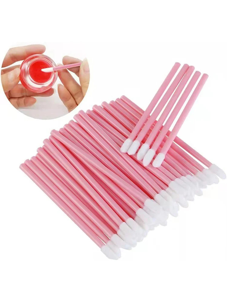 100PCS Lip Brushes Makeup Brush Eyelashes Extension Applicator Lipstick Wands Set For Woman Cosmetic Colourful Make Up Tools