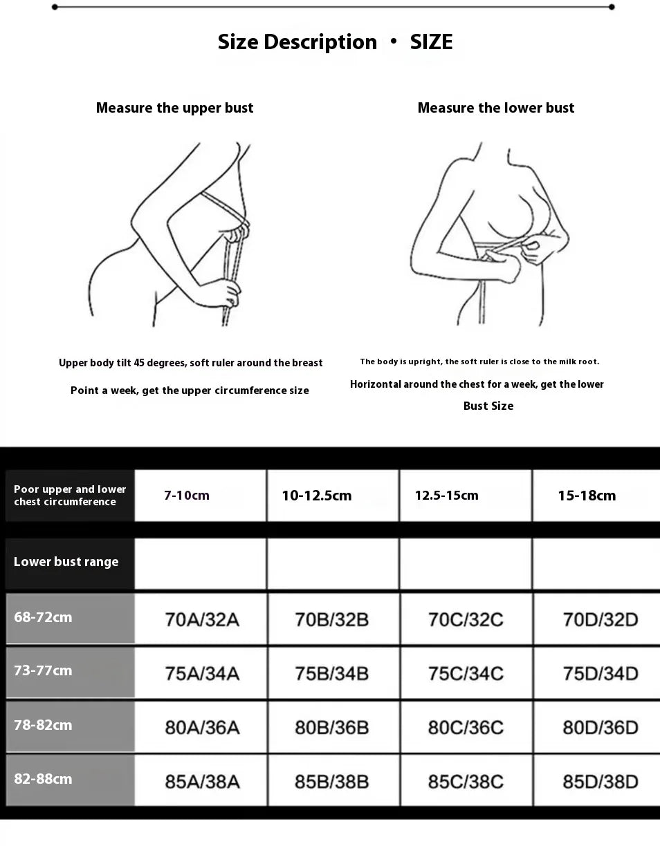 Women's Adjustable Half-Cup Bra