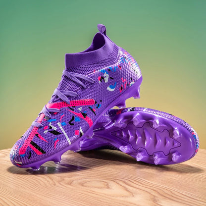 New Men Football Boots Match Sneakers Soccer Shoes Non-Slip Professional Training Shoes Grass Outdoor Sport Ultralight Unisex