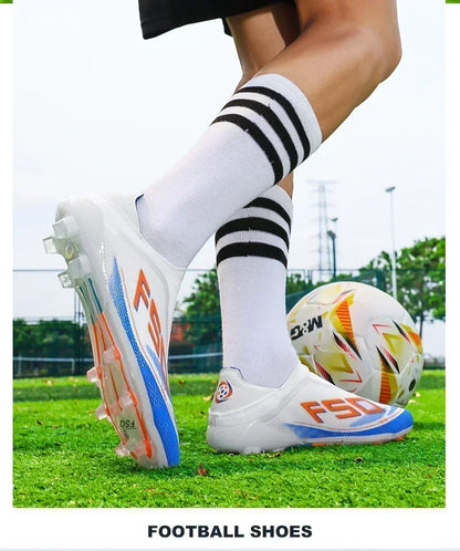 New Men Football Boots Sneakers High-quality Non-Slip Boys Cleats Hot-selling Soccer Shoes Grass Outdoor Match High-top Light