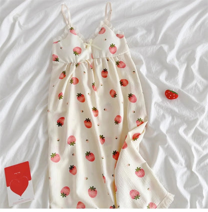 Women's Floral V-Neck Halter Nightgown