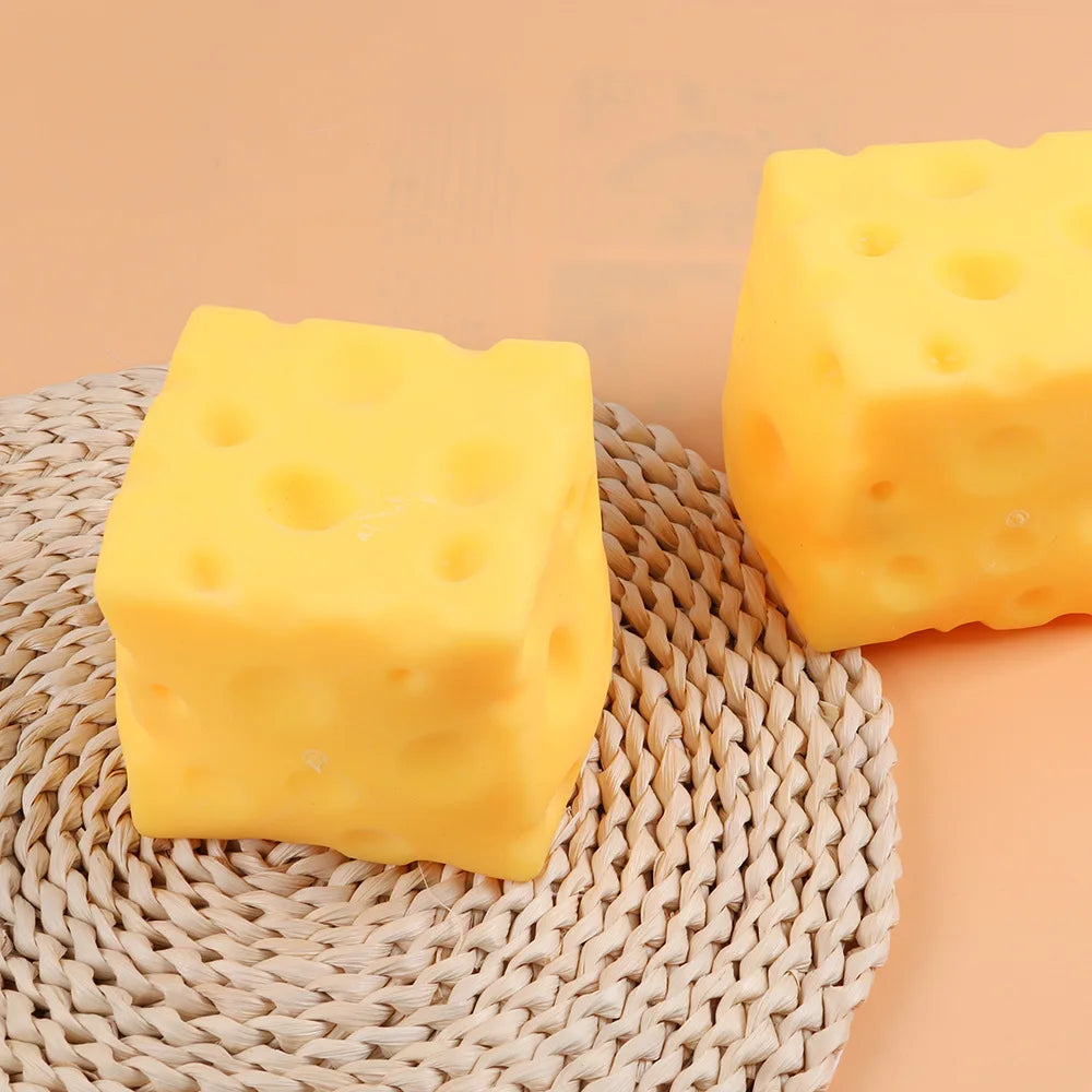 Giant Cube Cheese Squeeze Toy Simulation Extra Large Size Cheese Fidget Toy Slow Rebound Shapeable Venting Ball for Adult Gifts