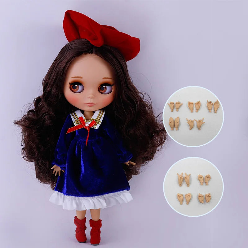 ICY DBS Blyth Doll Tan Skin Matte Face With Eyebrows Special Price 1/6 BJD JOINT body Neo Anime
