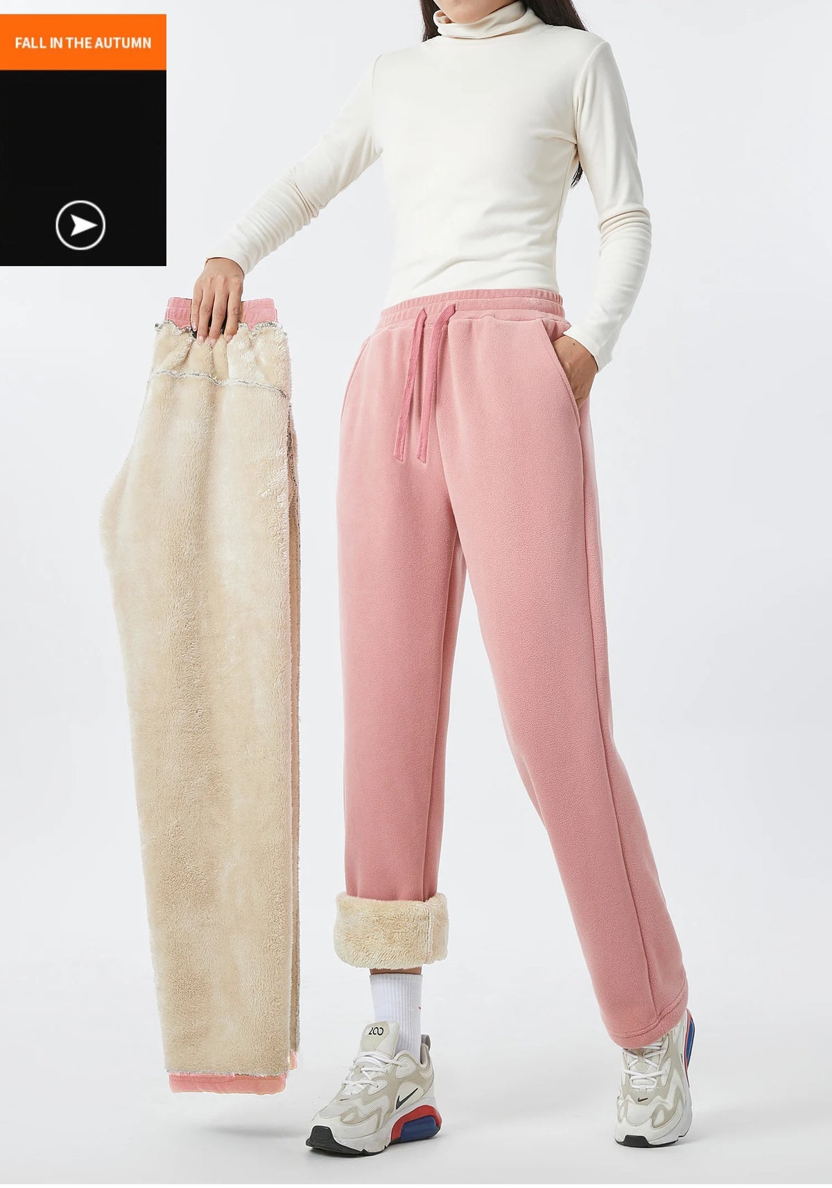 Fleece-Lined Drawstring Sweatpants