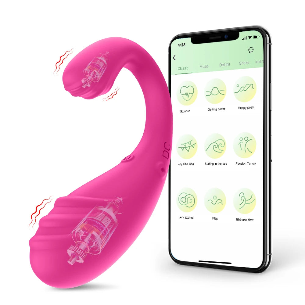 Dual Motors APP Remote Control Vibrator Dildo For Women Wireless Bluetooth G Spot Anal Vibratoring Female Clit Vibrating Panties