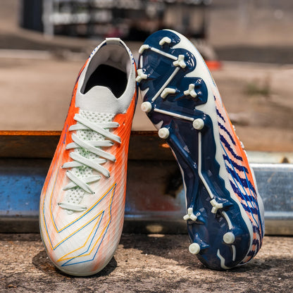 New Arrival Men AG FG Football Boots Flexible PU Upper Tough Rubber Studs For Adult Outdoor Pitch Football Competitions
