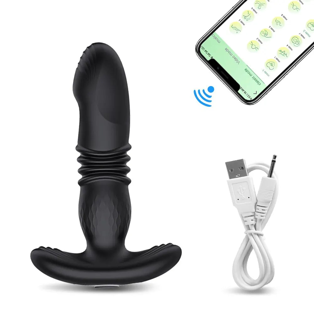 App-Controlled Telescopic Anal Massager