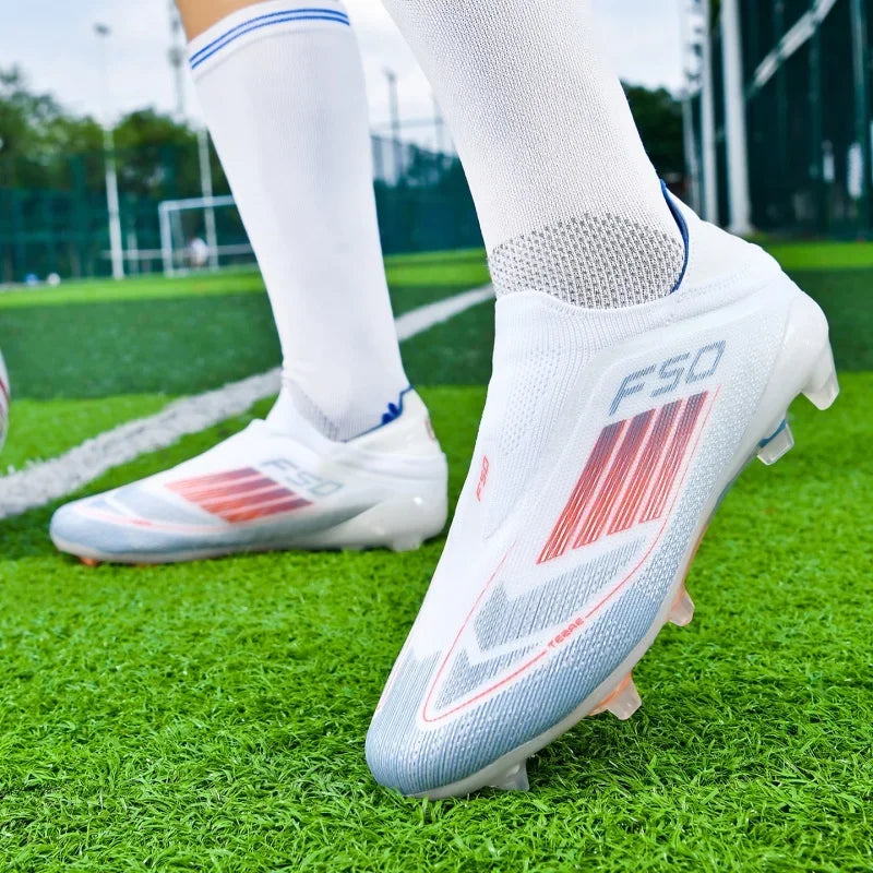 New Men Soccer Shoes Match Football Boots Sport Boys Adult Long Spikes Training Outdoor Cleats Breathable Non Slip Comfortable