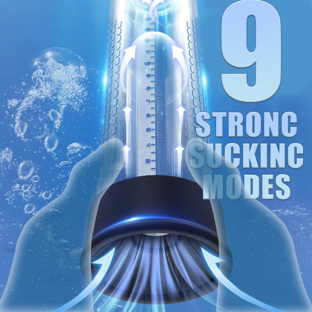 Electric Penis Pump Erection Enlargement Extend Pump 9 Suction Levels Masturbating Penis Extender Exerci Sex Toy for Adult Men