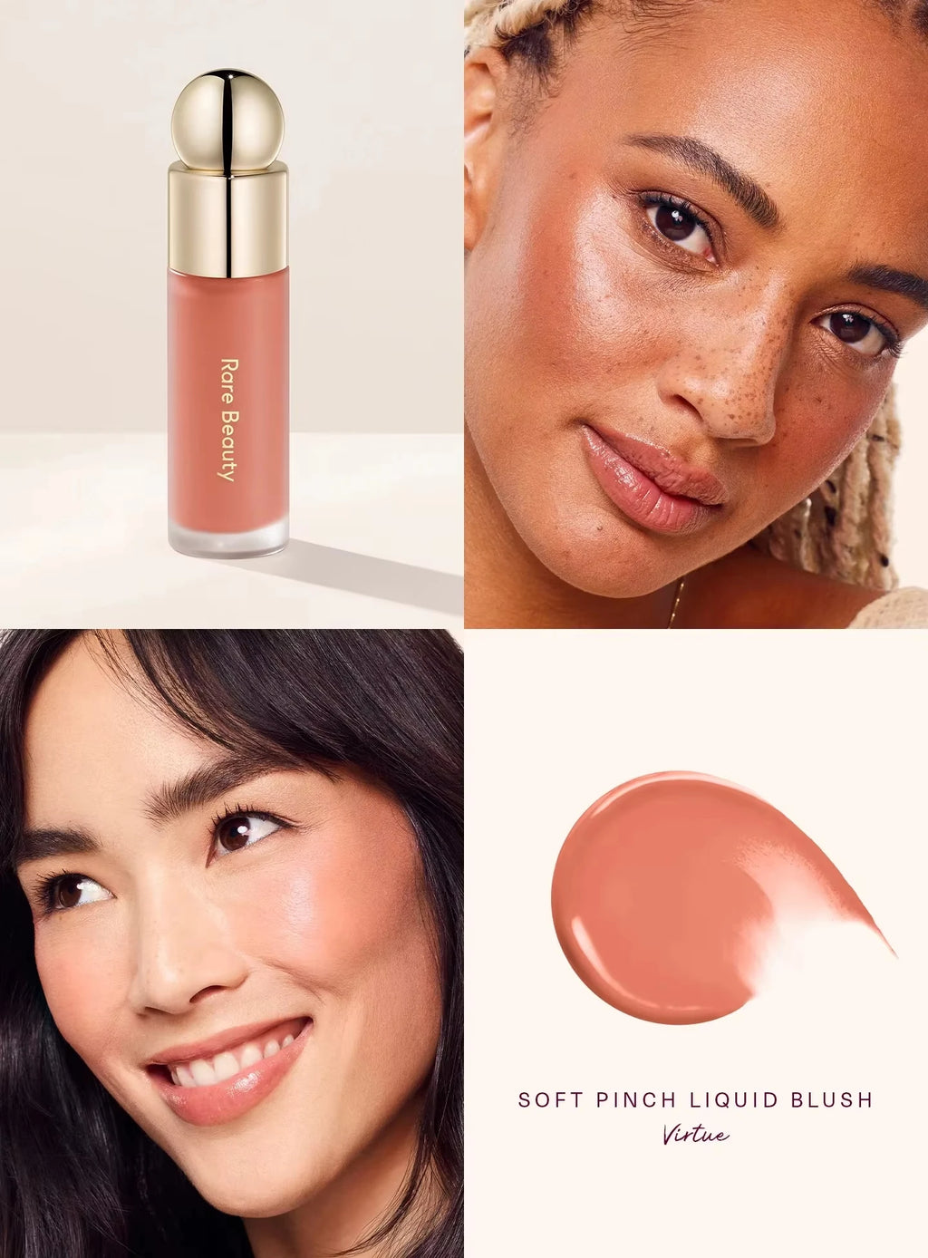 Rare Beauty Soft Pinch Liquid Blush Silky and Glide On Smooth Long Lasting Plump Pinch-perfect Flush Seamless Matte Dewy Makeup