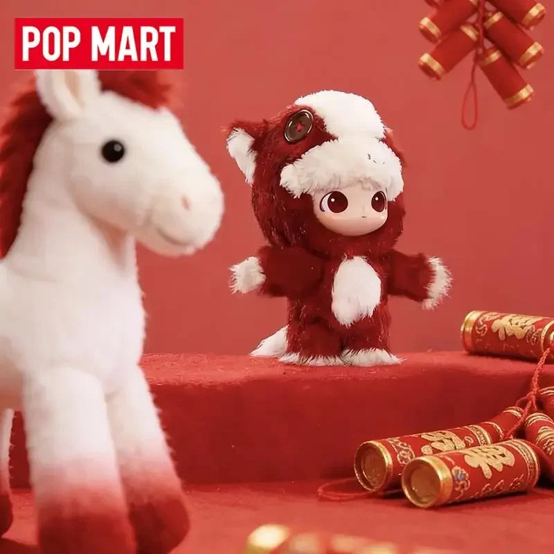 POP MART LABUBU Have A Good Run Series Vinyl Plush Pendant Trendy Blind Box Toys Mystery Box Guess Action Figure Surprise