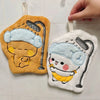 Kawaii Cartoon Bubu Dudu Hand Towel Double Layer Thick Absorbent Coral Fleece Hanging Towel Cute Cartoon Towel for Home Towel