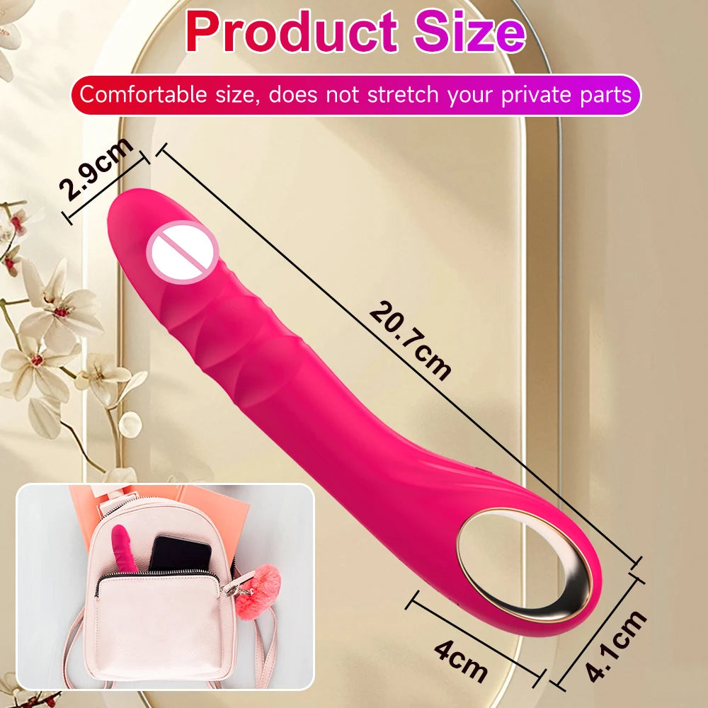 Dildo Retractable Vibrator For Women 10 Modes Soft Silicone G Spot Clitoral Anal Stimulation Massager Masturbation Sex Toys