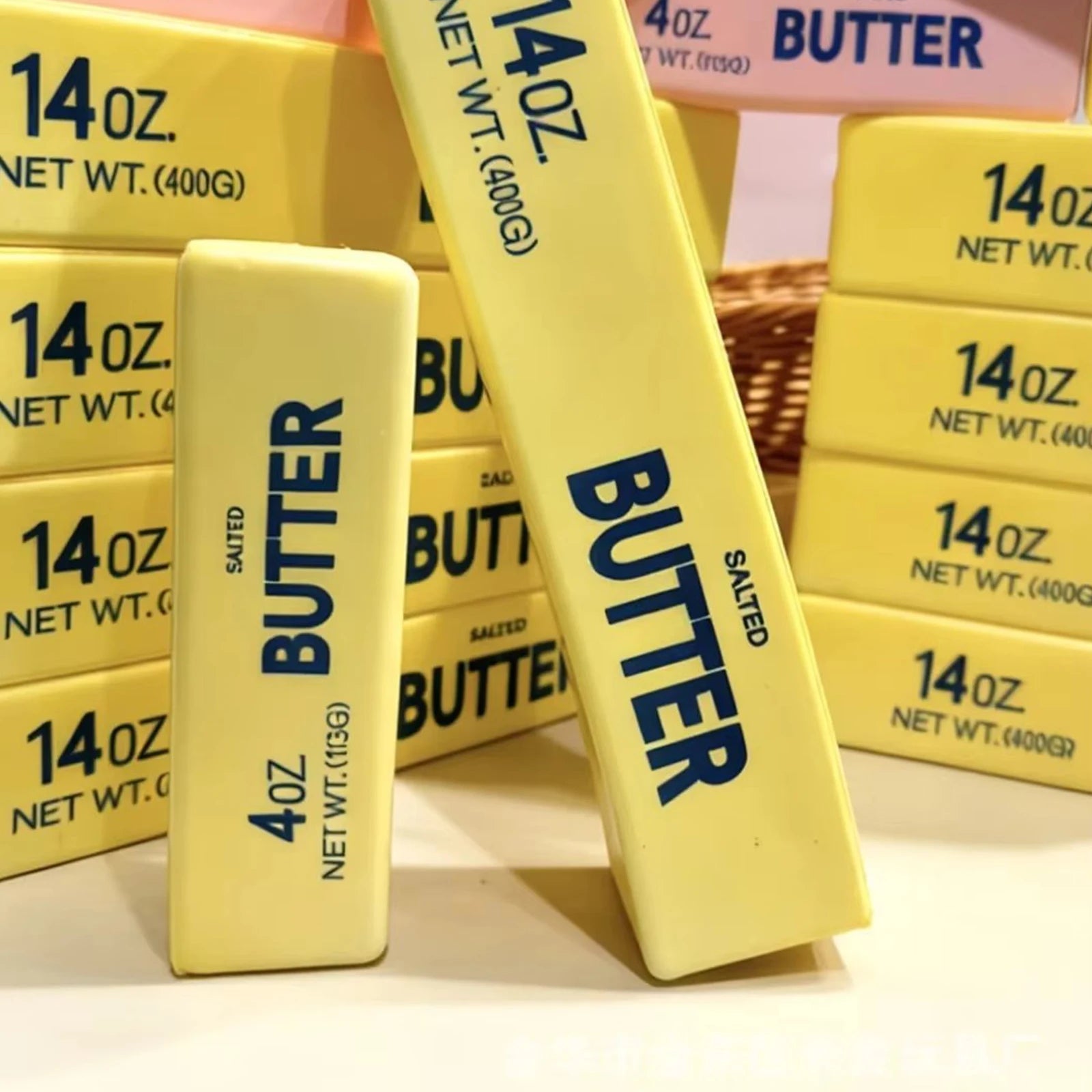 14/24CM Butter Stick Fidget Toys Squishy Elastic Cheese Stick Funny Decompression Stress Anxiety Relief Squeeze Prank Toy Relax