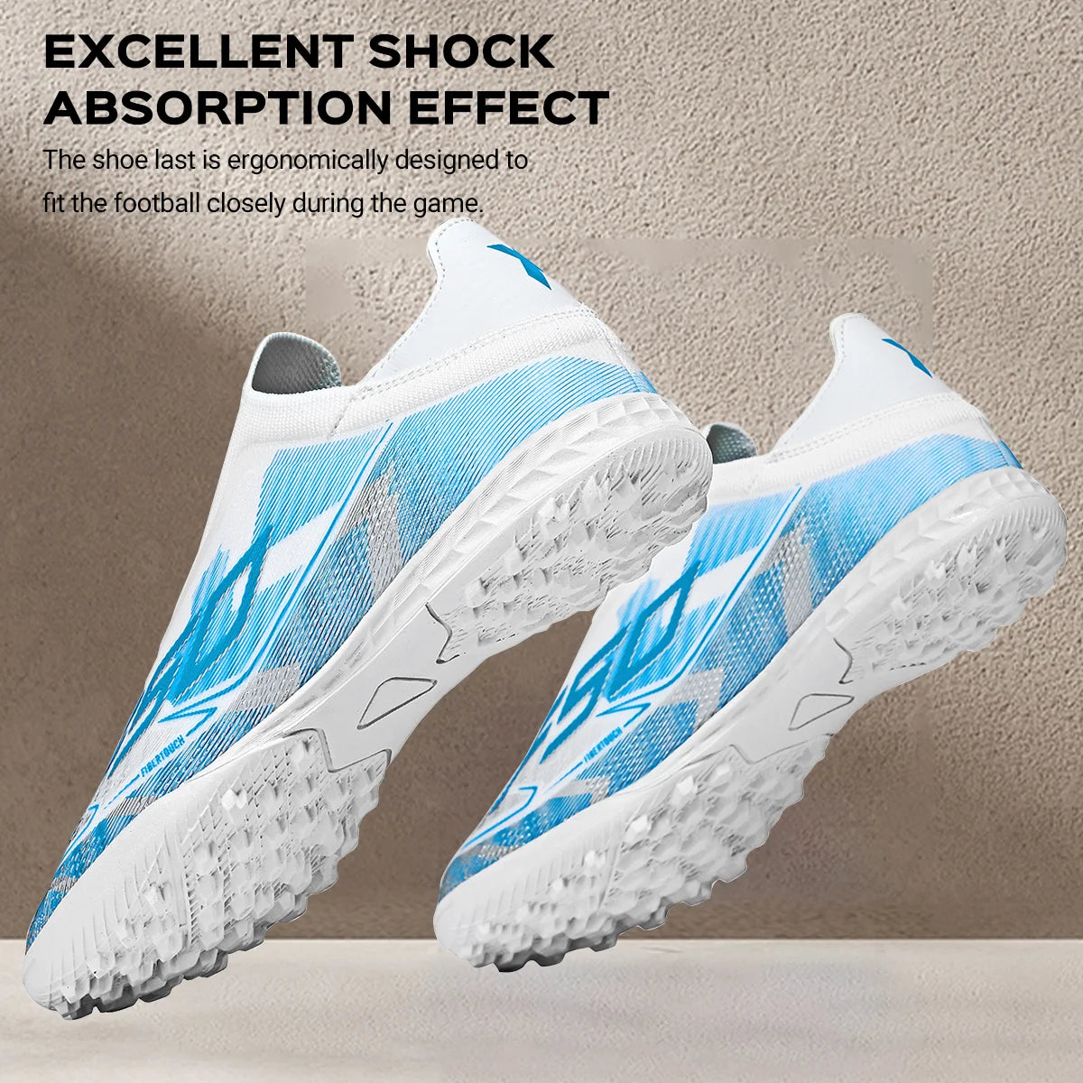 Cost-effective TF Football Boots PU Blend Upper Dense Rubber Stud Anti-slip Durable Budget Turf Football Footwear