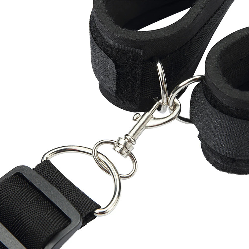 Erotic HandCuffs Mouth Gag BDSM Bondage Restraints Sex Toys for Couples Open Mouth Ball Backhand Cuffs Tied Up Adult Game