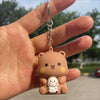 Bubu Dudu Say I Love You Voice Toys Keychain Yier Panda Bear Glowing Anime Figures Phone Ornament Bag Decoration Couple Gifts