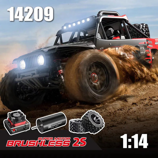 Hyper Go MJX 14209 1/14 RC Car 75km/h  Brushless 2.4G Remote Control Truck 4WD Off-road Racing RC Truck Hobby RC Toy