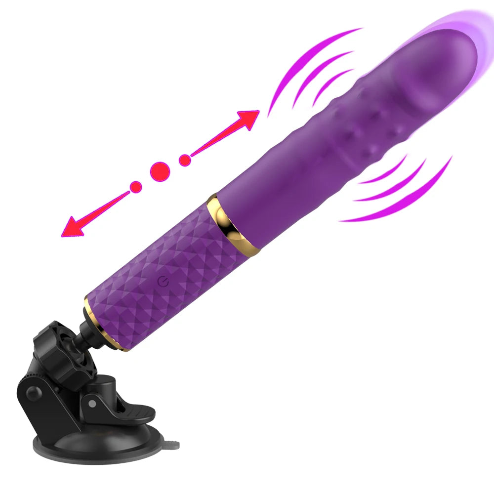 Beginner Sex Machine Telescopic Dildo Vibrator Thrusting Retractable Pussy G Spot Clitoral Anal Stimulation Sex Toys For Women