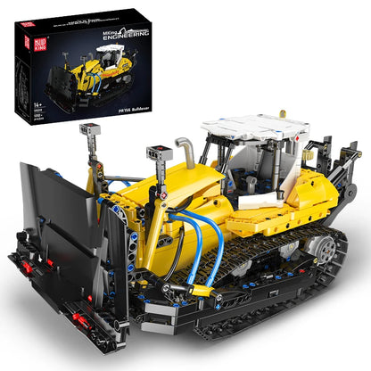 Mould King Technik Bulldozer Construction Kit, 19019 PR756 Bulldozer Model with Pneumatics, Toy Bulldozer