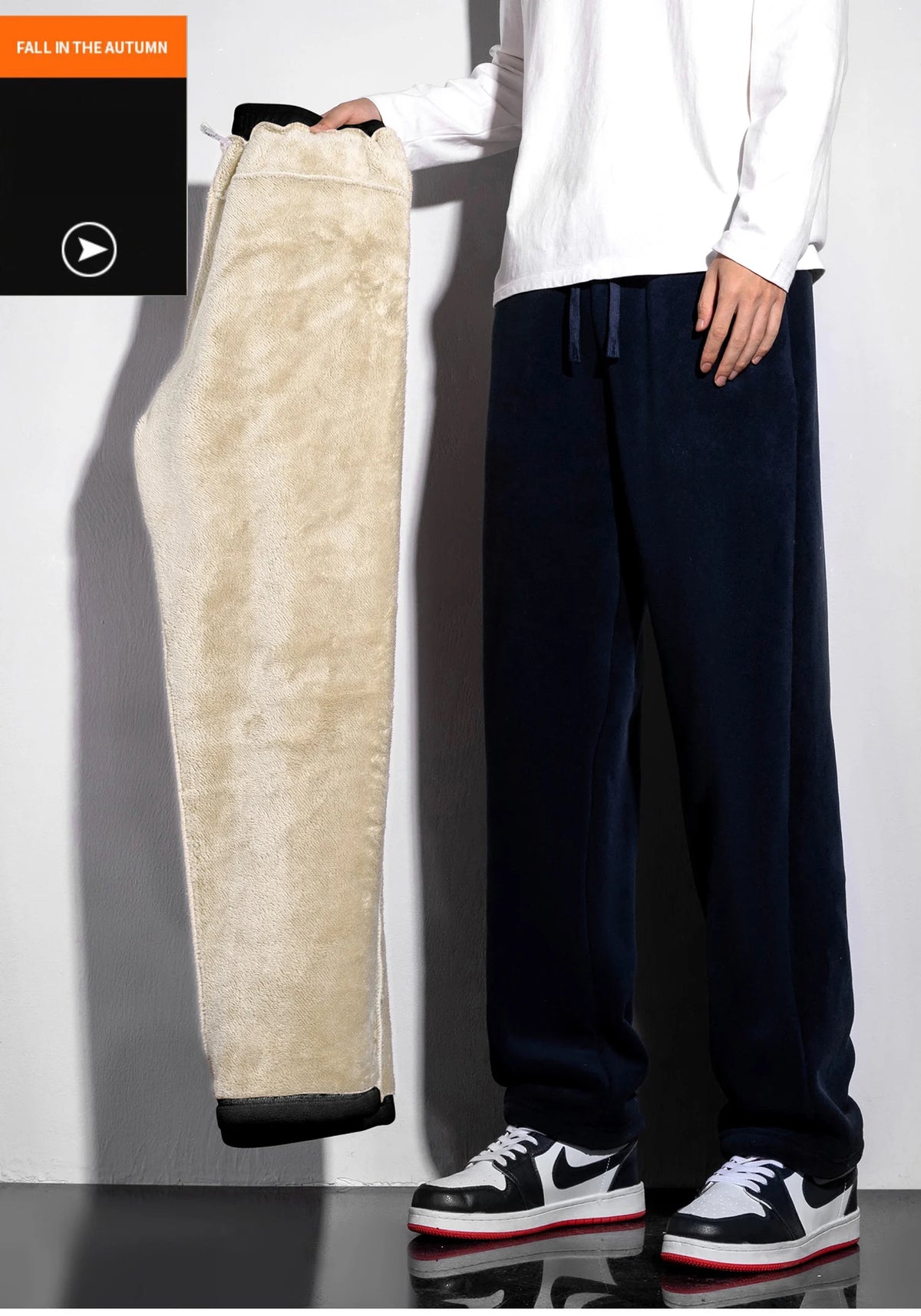 Fleece-Lined Drawstring Sweatpants