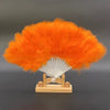 Bridal Feather Hand Fan - Elegant Wedding Accessory for Bachelorette Parties & Ceremonies - Luxe Folding Fan