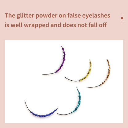 DIYDAY Mixed Glitter Colored Eyelashes Individual Premade Russian Volume Fans Glitter Lashes Extension Wholesale for Makeup