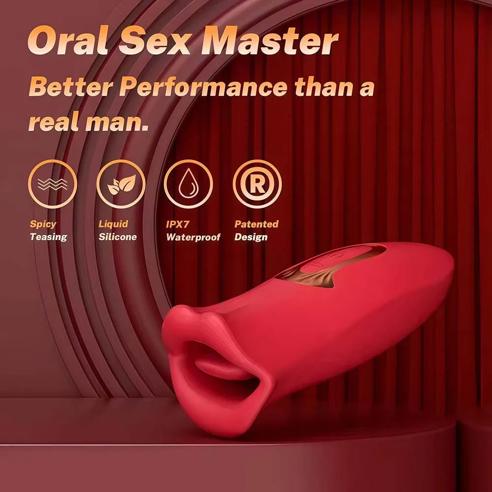Tongue Sucking Vibrator Female Licking G Spot Clitoris Stimulator Sucker Oral Nipples Massager Sex Toys for Women Adult Goods