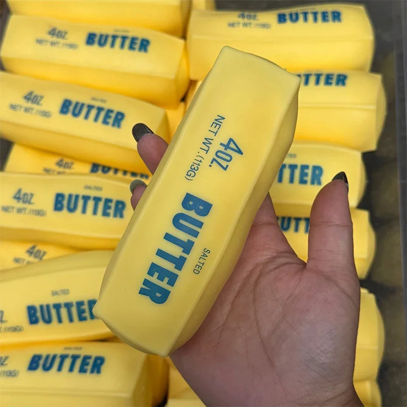 Butter Stick Squishy Stress Ball Fidget Toy Crunchy Squeeze Toy Round Blocks Filled ASMR Anti Stress Release Hand Relax Gift Toy