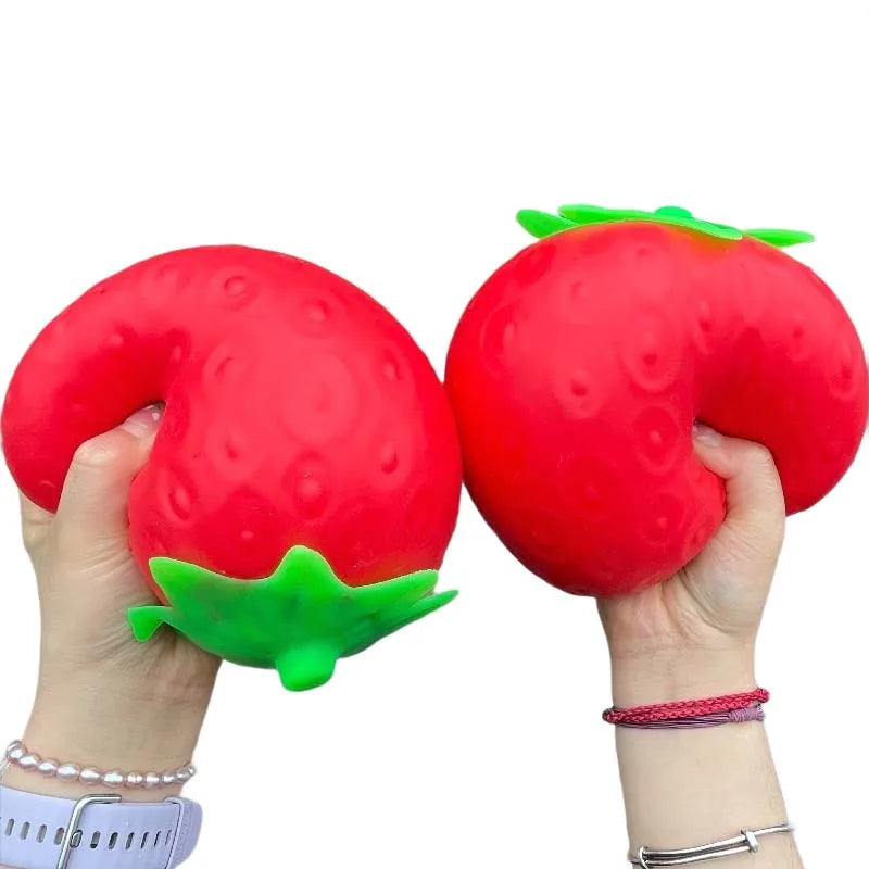 Super Jumbo Strawberry Squishy Toy Slow Rising Simulated Strawberry Antistress Anti-Anxiety Fidget Toy for Adults Friends Gifts