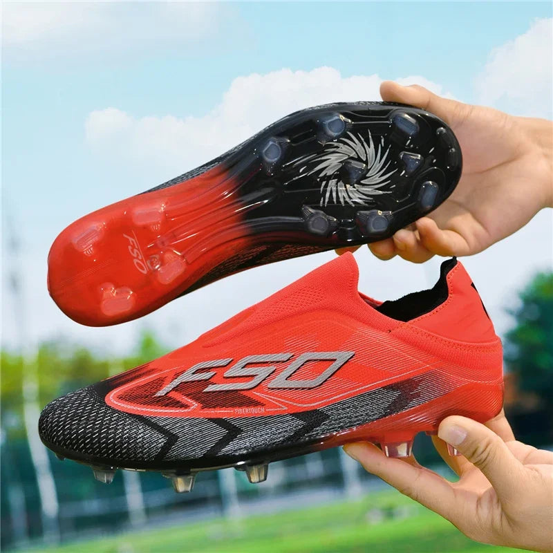 New Men Soccer Shoes Match Adult Cleats Football Boots Breathable Non Slip Training Outdoor Sport Boys Long Spikes Comfortable
