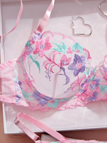 Women's Lace Push-Up Bra & Panty Set