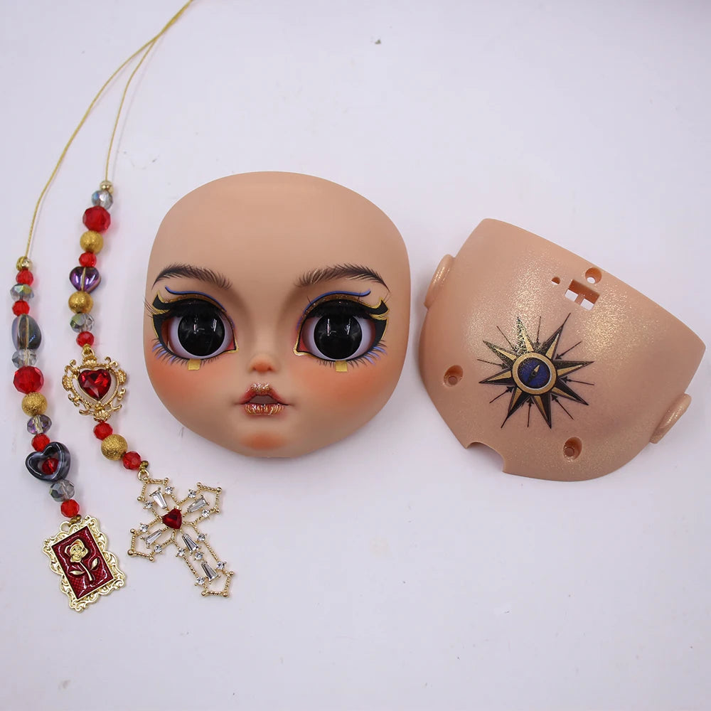 ICY DBS Blyth Baby Face DIY Matte Face Hand Painted Makeup Backplate and Screws