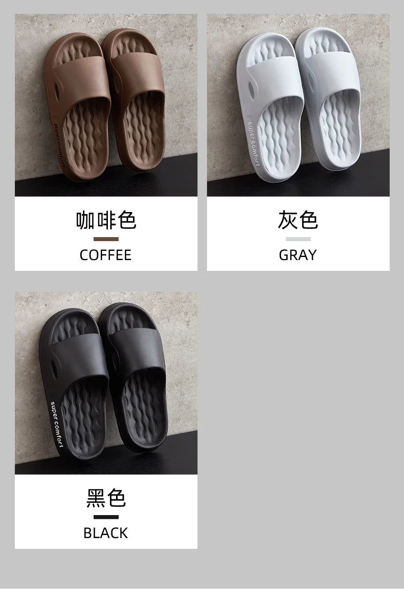 Fashion Men's Summer Ligtweight EVA Indoor Home Sandals Slippers Shoes Men Slippers Outdoor Students Women Comfortable Slides