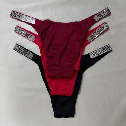 Women's Shine-Strap Thong Panty