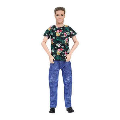 30cm Fashion Ken Doll Full Set 1/6 Multi Jonts Movable Boyfriend with Clothes Suit Children Dress Up Toys