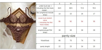 Women's Lightweight Lace Bra & Panty Set