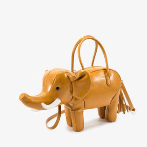 Women's Rhino-Shaped Faux Leather Shoulder Bag – Novelty Handbag, 6 Colors - TRYSHOPPY