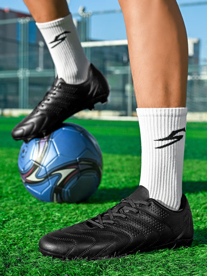 Adult FG AG Football Boots Lightweight PU Synthetic Upper Anti‑Slip Studded Cleats For Outdoor Natural & Artificial Grass Field