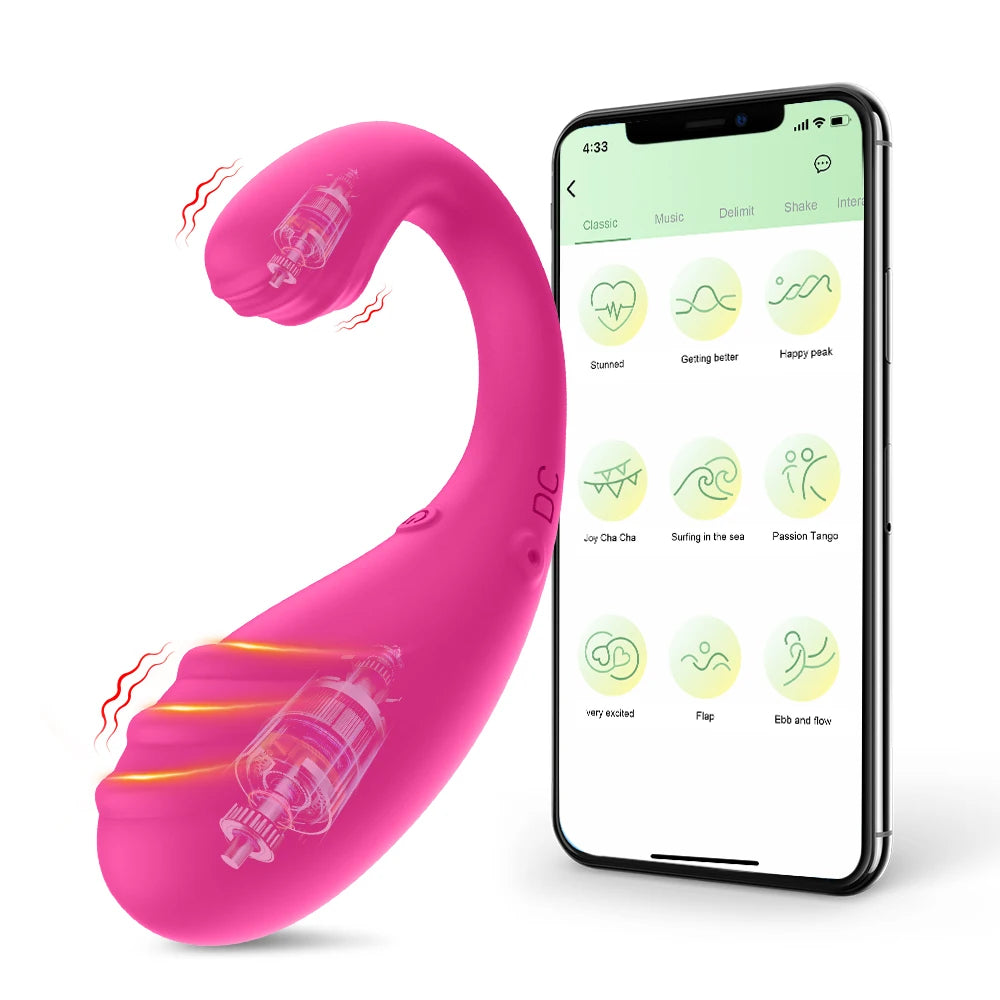 Dual Motors APP Remote Control Vibrator Dildo For Women Wireless Bluetooth G Spot Anal Vibratoring Female Clit Vibrating Panties