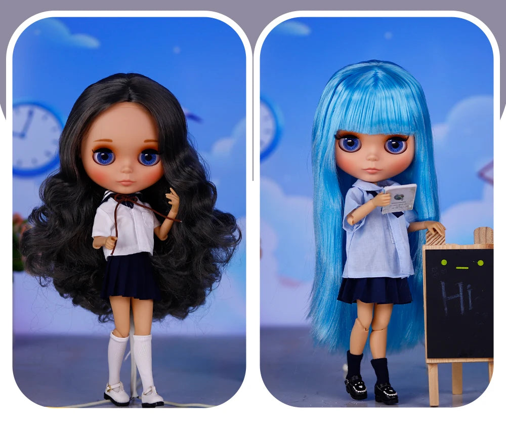 ICY DBS Blyth Doll Tan Skin Matte Face With Eyebrows Special Price 1/6 BJD JOINT body Neo Anime