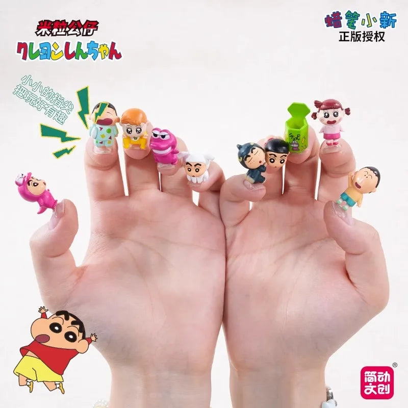 Original JANDOOM Crayon Shin-chan Blind box Shin chan Anime Figure Rice grain Doll Mini Figure Cute Cartoon Model Kids Toys Gift