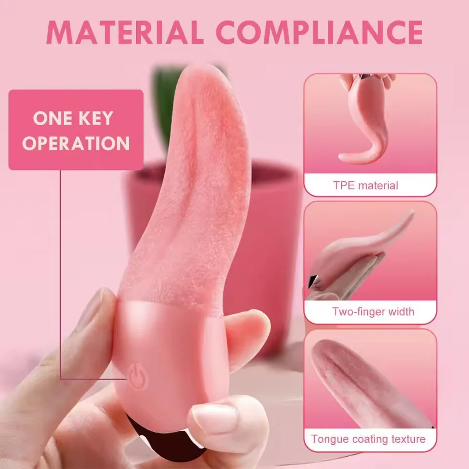 Realistic Tongue Licking Vibrator for Women G Spot Massager Blowjob Clitoris Nipple Stimulator Female Masturbator Sex Toys