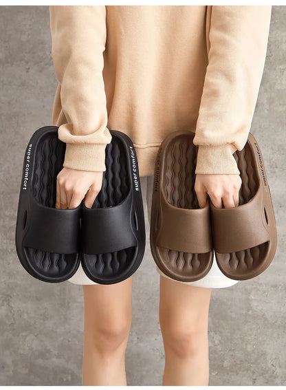 Fashion Men's Summer Ligtweight EVA Indoor Home Sandals Slippers Shoes Men Slippers Outdoor Students Women Comfortable Slides