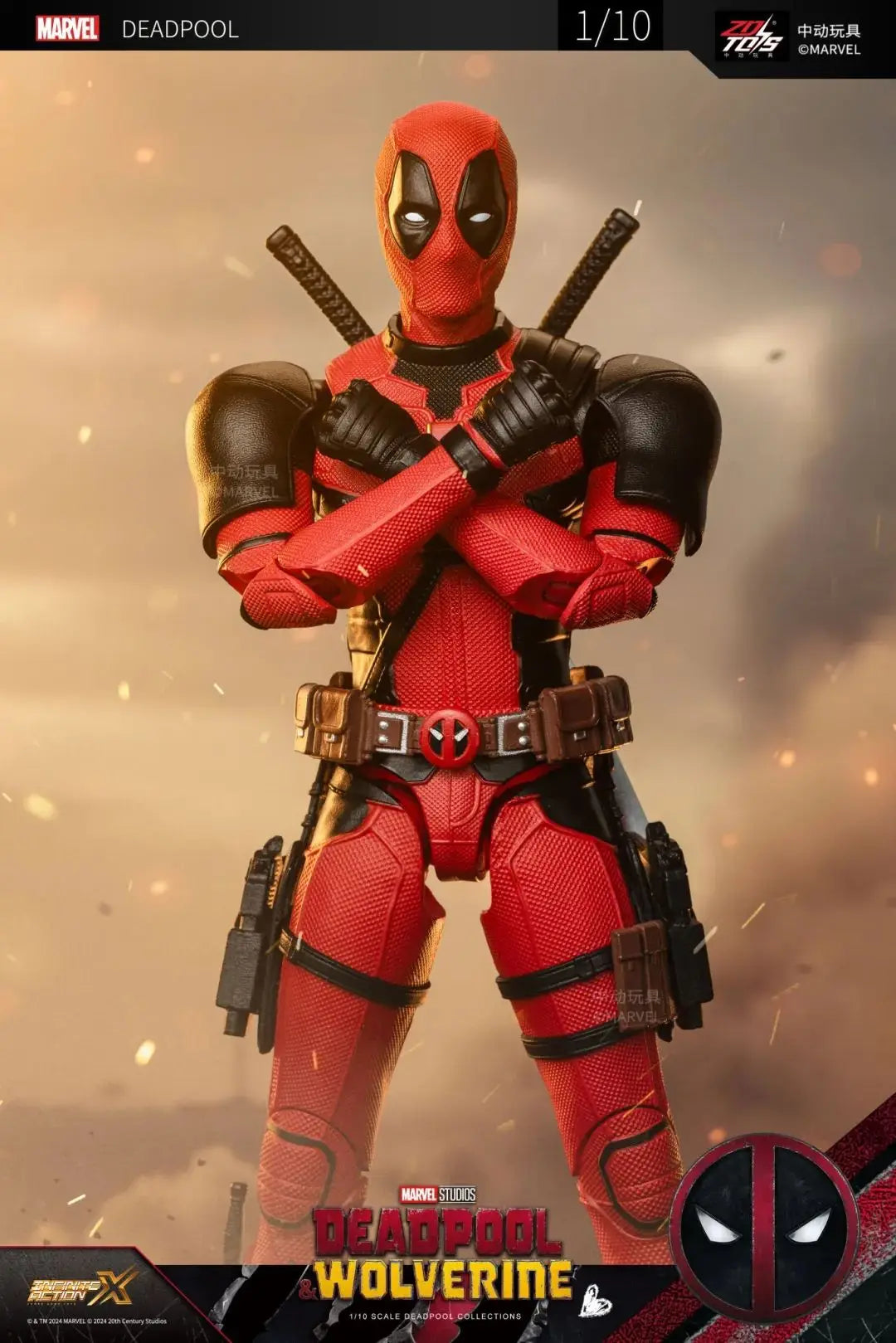 ZD Toys Deadpool & Wolverine Action Figure Deadpool 3 Movie Figure Toy Deadpool & Friend Collection Mode Statue Christmas Toys