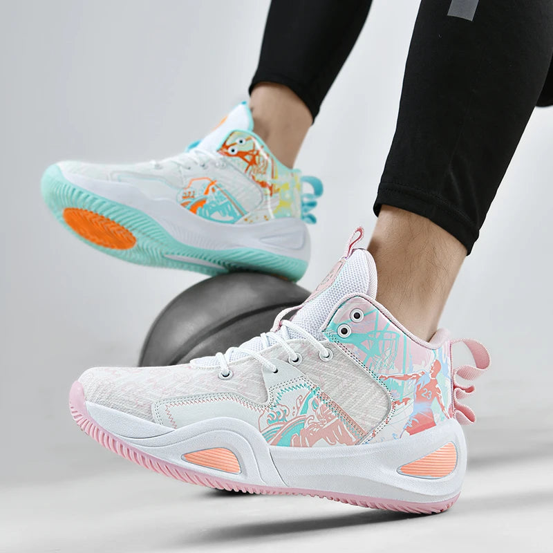 Men Basketball Shoes Trainer Unisex Breathable Athletic Sneakers Light Non-slip High Quality Unisex Outdoor Women Sports Shoes