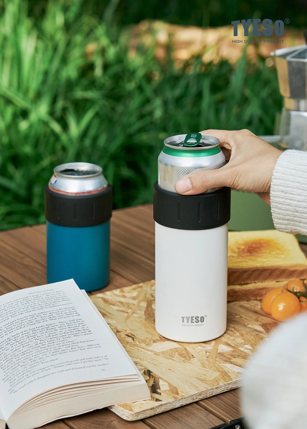 TYESO 12/18oz Stainless Steel Insulated Beer Bottle & Can Cooler Coke Beer Mug Keep Warm/Cold Double Wall Beverage Cooler Cup