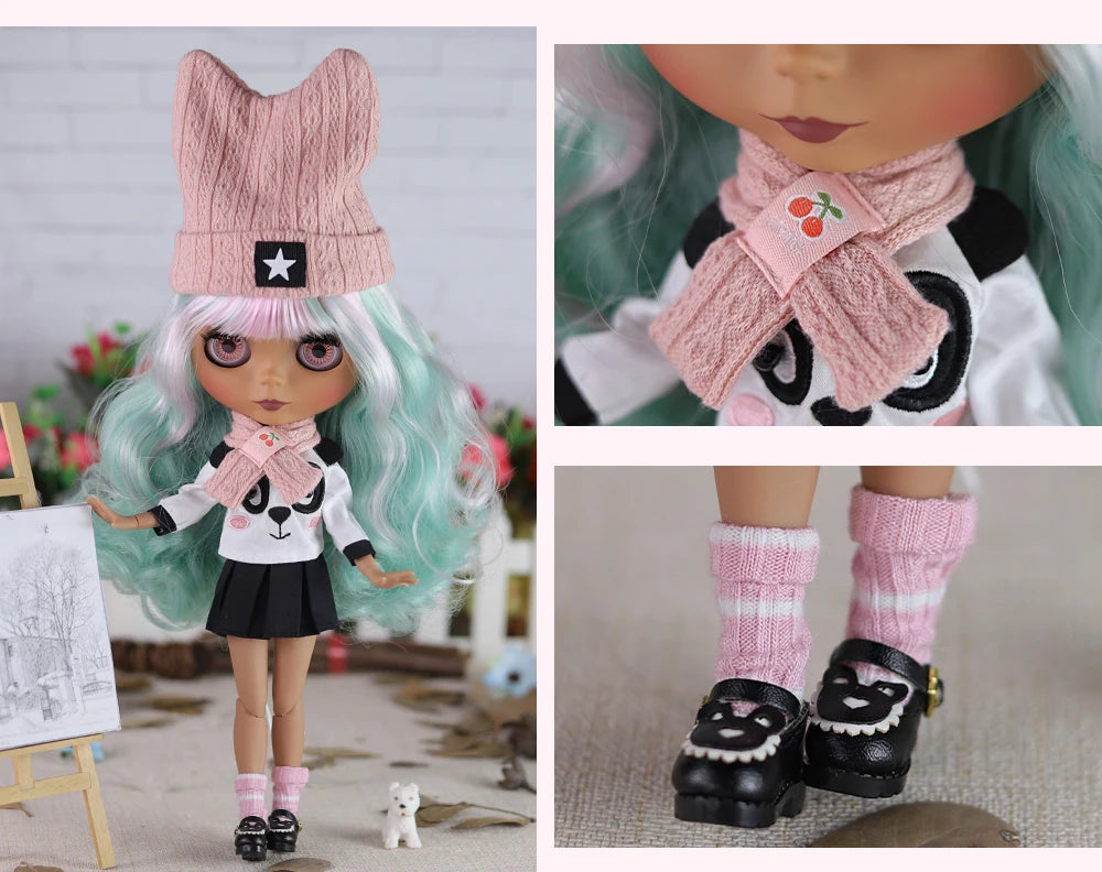 ICY DBS Blyth doll 1/6 bjd joint body doll black skin including clothes shoes casual with 30cm toy gift
