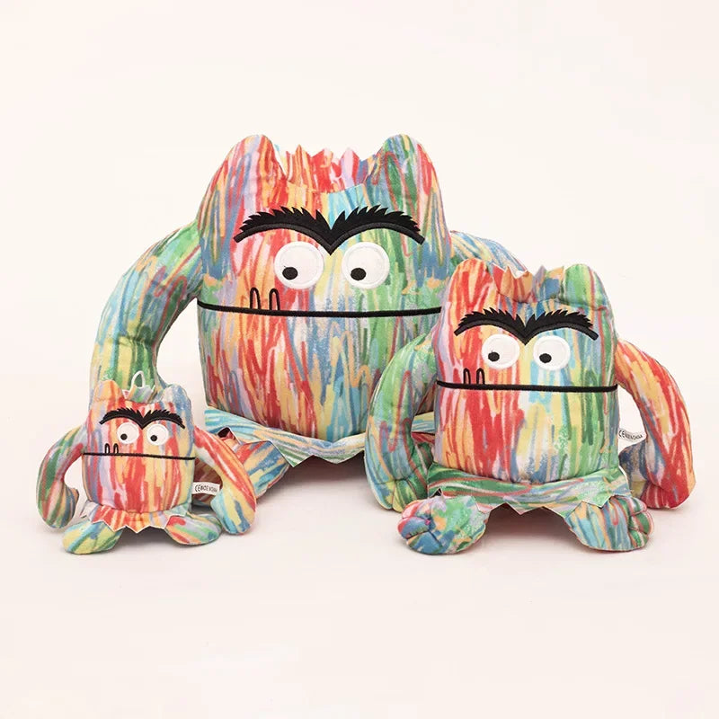 Emothional Monster Plush Toys Big Mouth Demon Stuffed Anime Plushie Colorful Dolls for Birthday Halloween Party Gifts